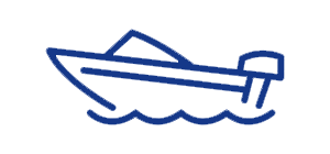 Speedboat Icon blue